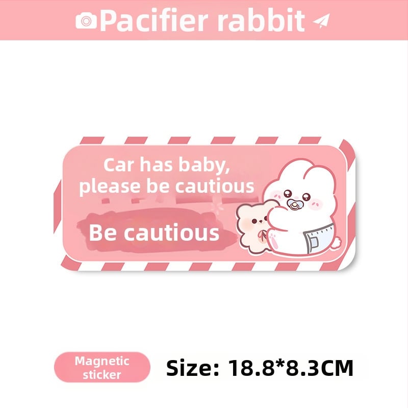 Автомобилен стикер за напомняне за бебе и бременна жена, карикатурен дизайн, самозалепващ, марка bosivpwssy