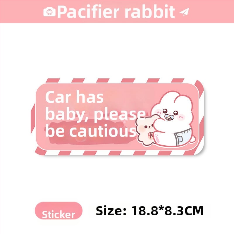 Автомобилен стикер за напомняне за бебе и бременна жена, карикатурен дизайн, самозалепващ, марка bosivpwssy