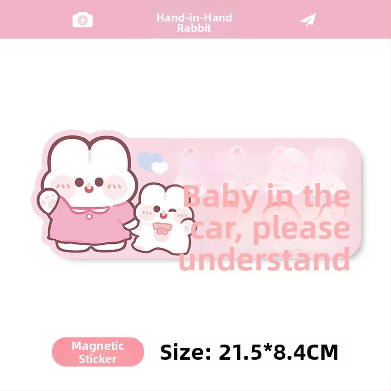 Автомобилен стикер за напомняне за бебе и бременна жена, карикатурен дизайн, самозалепващ, марка bosivpwssy