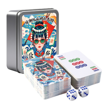 Karte Mahjong u kineskom stilu – vodootporne, debele, papirnate, za zabave