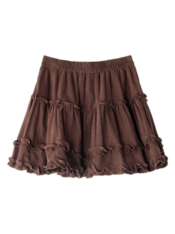 Suknja A-kroja s urbanim printom, poliester, Apxivi, srednja duljina, korejski stil