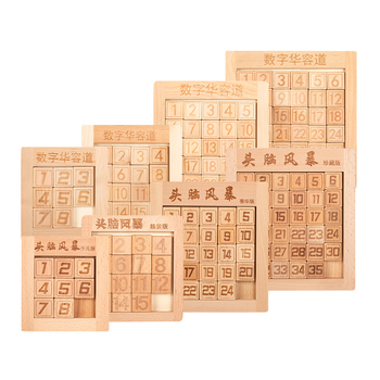 Drveni Huarong Road puzzle za djecu 4–6 godina s prilagodbom logotipa