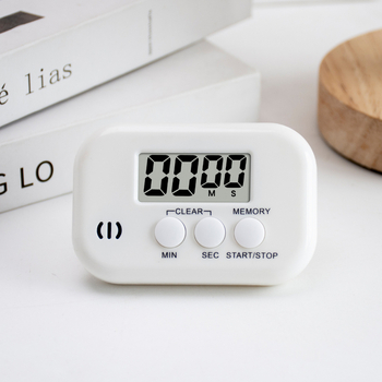 Електронен таймер за обратно отброяване с аларма – батерийно захранване, LCD дисплей, пластмасов правоъгълен корпус