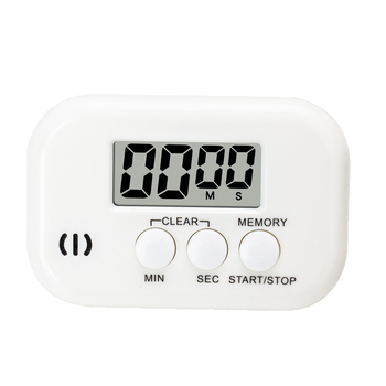 Електронен таймер за обратно отброяване с аларма – батерийно захранване, LCD дисплей, пластмасов правоъгълен корпус