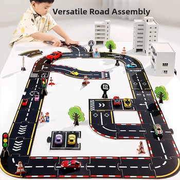 DIY slagalica za trkaću stazu – plastična ravna slagalica za djecu 4–6 godina, edukativna igra