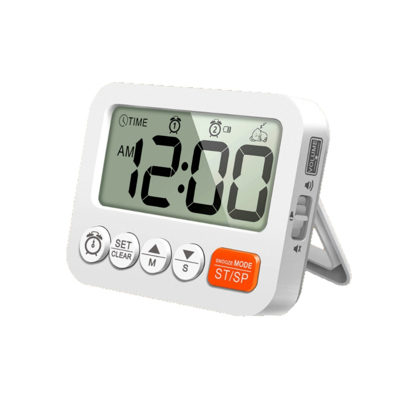 LCD цифров будилник-таймер с аларма, електронно движение, LCD дисплей, цифрово показване, захранване с сухи батерии