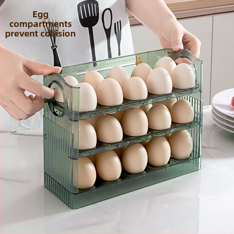 Κουτί αποθήκευσης αυγών για το ψυγείο με πλευρική πόρτα, αντίστροφος σχεδιασμός, PET υλικό, τροφικής ποιότητας, προσαρμογή λογότυπου