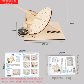 Gyerekek DIY napóra modell — faanyagú, 7-14 éveseknek, logóval ellátva, licencelhető magáncímkével