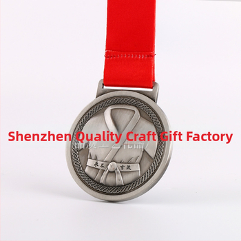 Προσαρμοσμένο μεταλλικό μετάλλιο Taekwondo από κράμα ψευδαργύρου, ηλεκτροπλακίωση, προσαρμοσμένος σχηματισμός και δυνατότητα εκτύπωσης λογότυπου