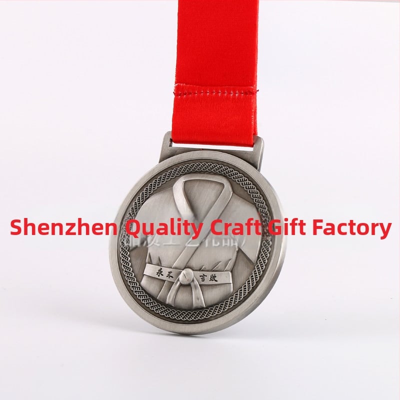 Προσαρμοσμένο μεταλλικό μετάλλιο Taekwondo από κράμα ψευδαργύρου, ηλεκτροπλακίωση, προσαρμοσμένος σχηματισμός και δυνατότητα εκτύπωσης λογότυπου