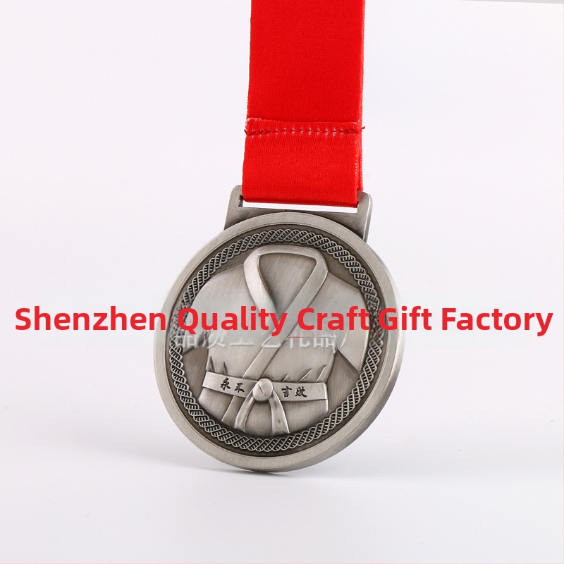 Προσαρμοσμένο μεταλλικό μετάλλιο Taekwondo από κράμα ψευδαργύρου, ηλεκτροπλακίωση, προσαρμοσμένος σχηματισμός και δυνατότητα εκτύπωσης λογότυπου