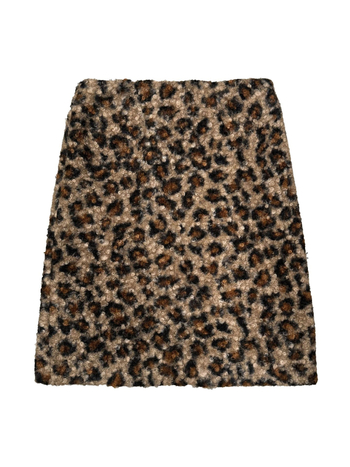 Leopard uzorak, kratka ravna suknja, poliester, retro stil, proizvod 1780