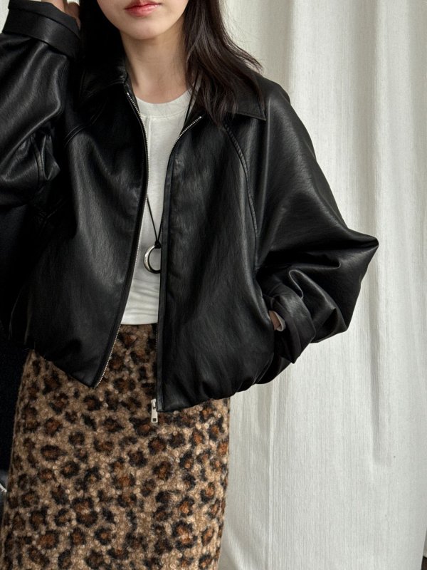 Leopard uzorak, kratka ravna suknja, poliester, retro stil, proizvod 1780