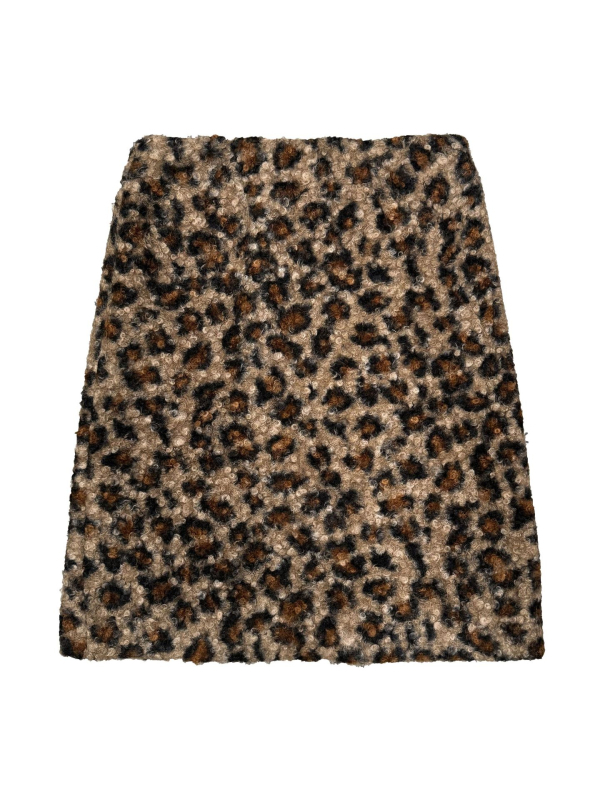 Leopard uzorak, kratka ravna suknja, poliester, retro stil, proizvod 1780