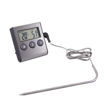 Ruisimai Κουζίνας Ψηφιακός Έξυπνος Μετρητής Θερμοκρασίας Τροφίμων με Ηλεκτρονικό Χρονόμετρο, Σόνα Φούρνου, Μετρητής Κρέατος και BBQ