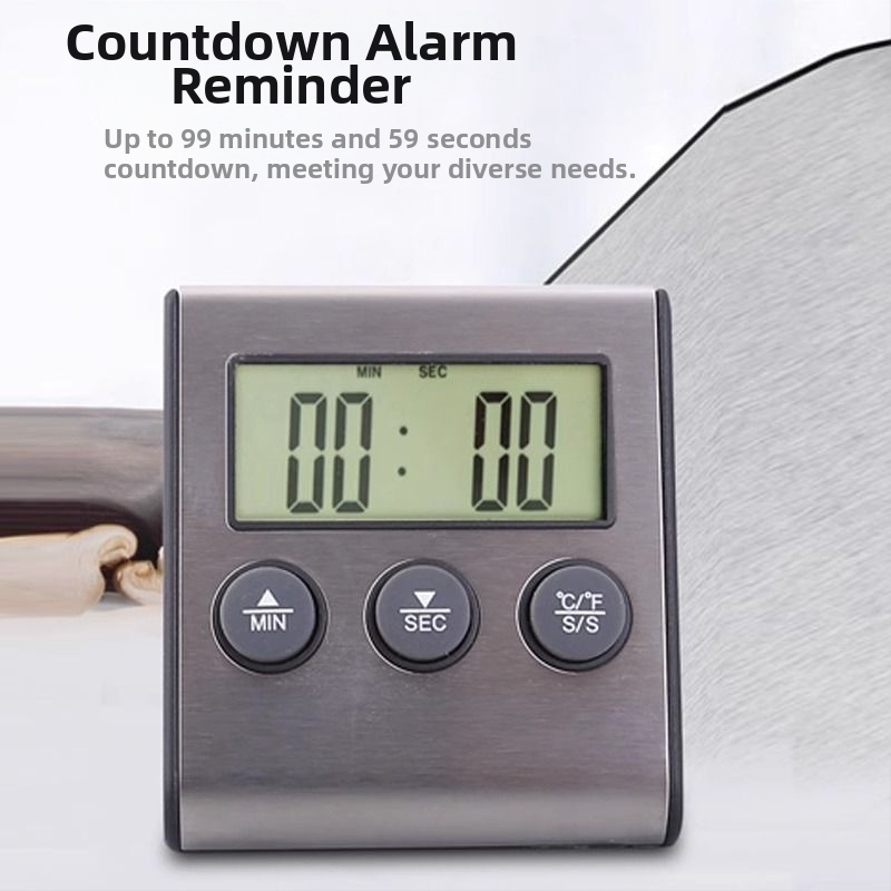 Ruisimai Kuchynský Digitálny Inteligentný Teplomer na Potraviny s Elektronickým Časovačom, Sonda do Rúry, Teplomer na Mäso a BBQ