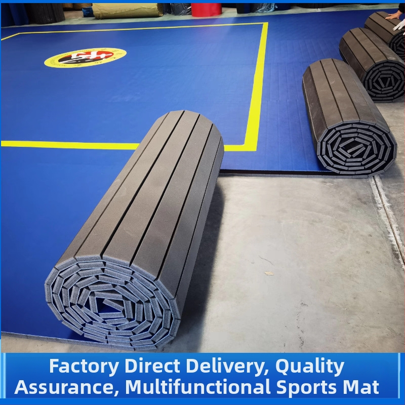 Viacúčelový ochranný matrac pre tanec, jógu a bojové umenia; materiál: pena; univerzálna použiteľnosť; číslo produktu: New Roll Mat 2; vhodné pre fitness a formovanie tela, tanečné športy