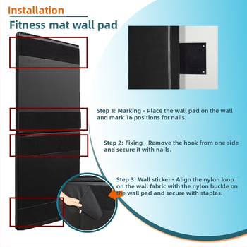 Fitness podložka na stenu – skladacia, hrubšia na brušné cvičenia, ochrana steny, Pearl Cotton