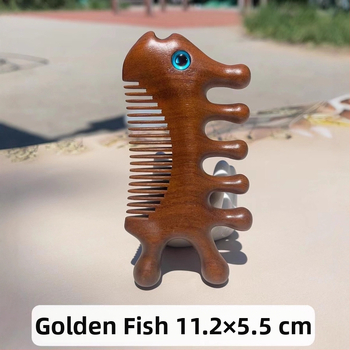 Kyoto yaqi drevený oválny masážny hrebeň, hrúbka 2 cm