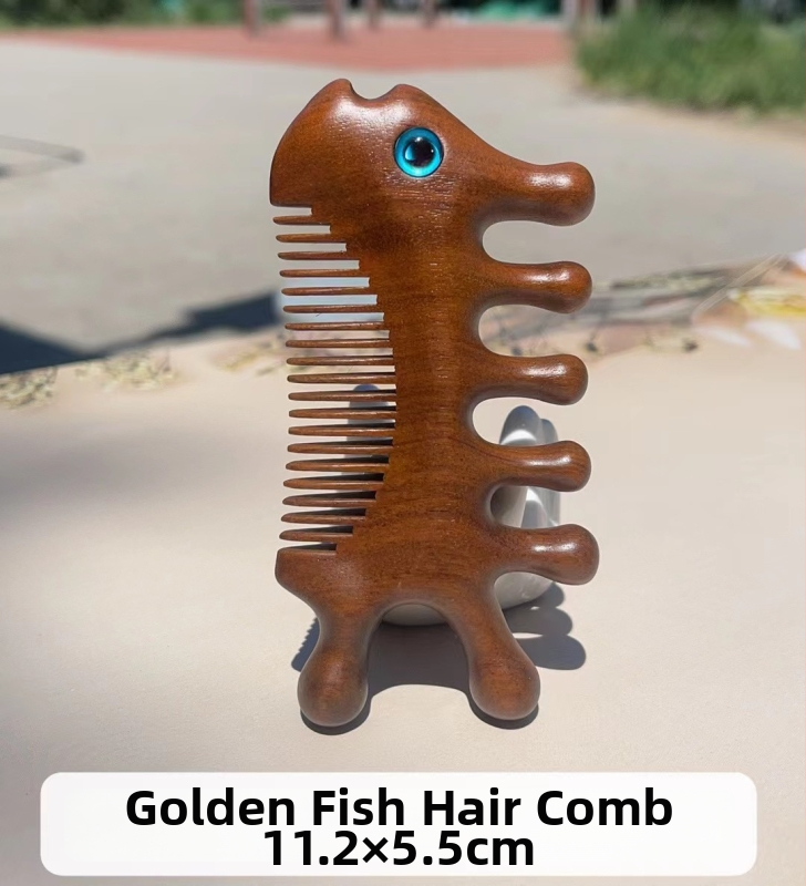 Kyoto yaqi drevený oválny masážny hrebeň, hrúbka 2 cm