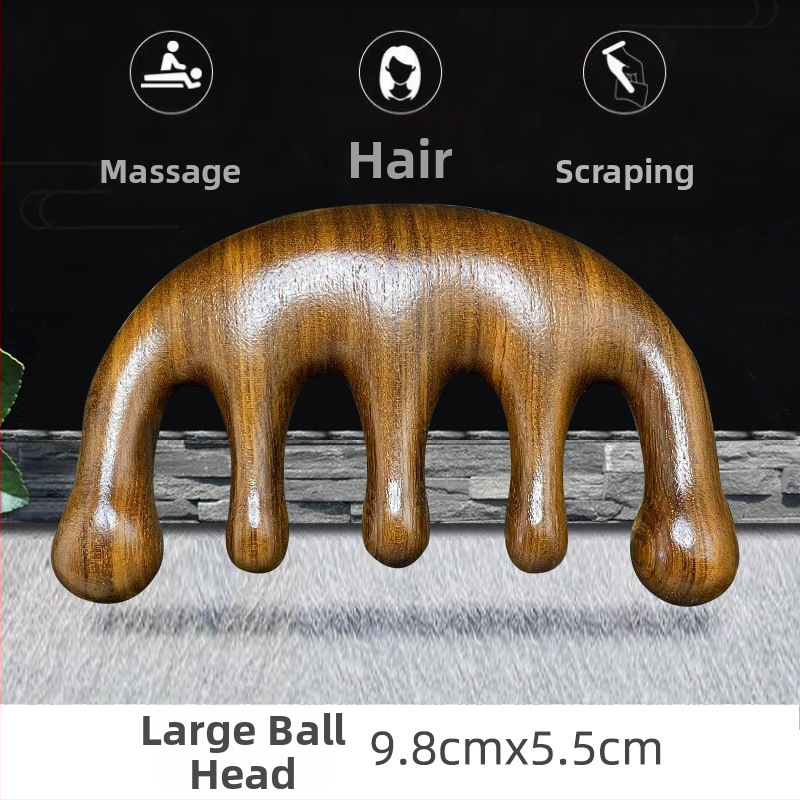 Kyoto yaqi drevený oválny masážny hrebeň, hrúbka 2 cm