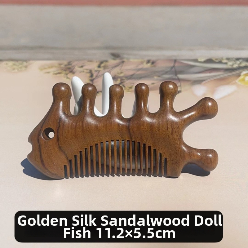 Kyoto yaqi drevený oválny masážny hrebeň, hrúbka 2 cm