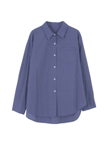 Ženska košulja od pamuka, duge rukave, polo ovratnik, Houndstooth uzorak, jesen 2025