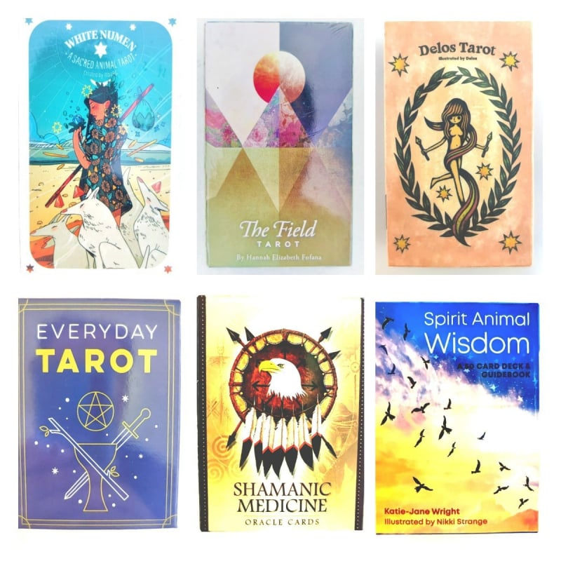 Cloister Tarot Cards set, 78 karata; Materijal: premazani papir; Kategorija: karte za društvenu igru; Pakiranje: kutija; Pogodno za sve dobne skupine