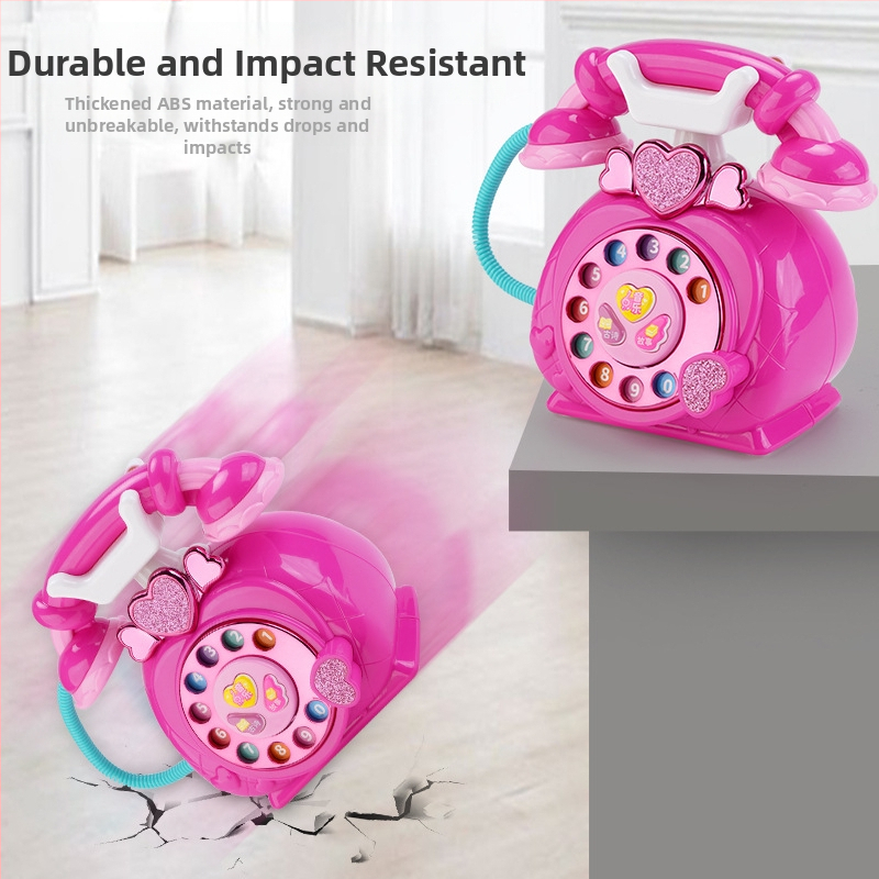 Koraszinti oktató telefon zenével és mesékkel, akkumulátoros műanyag játék, fejleszti a kéz koordinációját