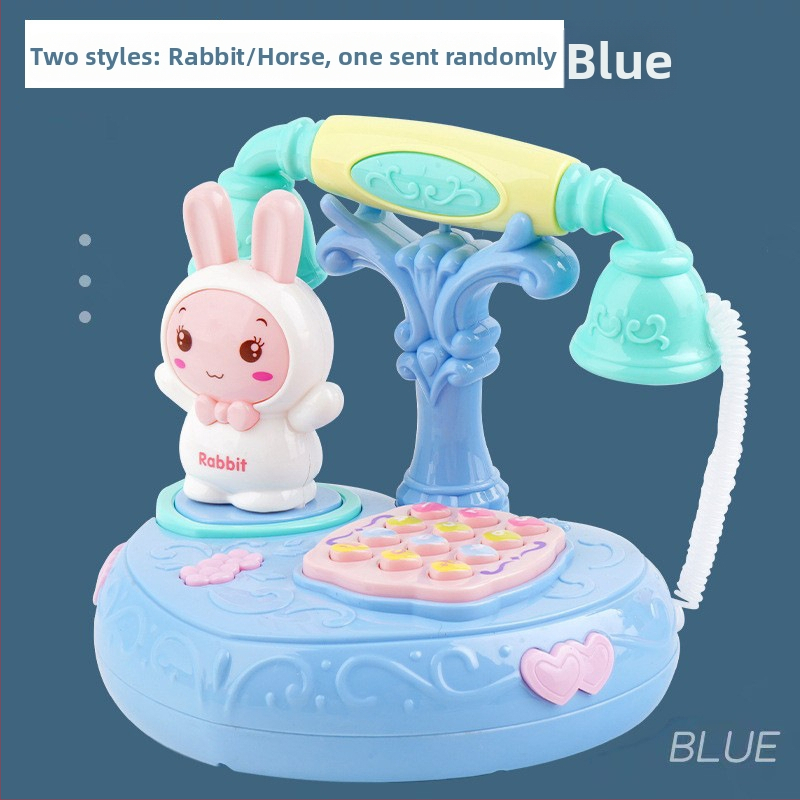 Koraszinti oktató telefon zenével és mesékkel, akkumulátoros műanyag játék, fejleszti a kéz koordinációját