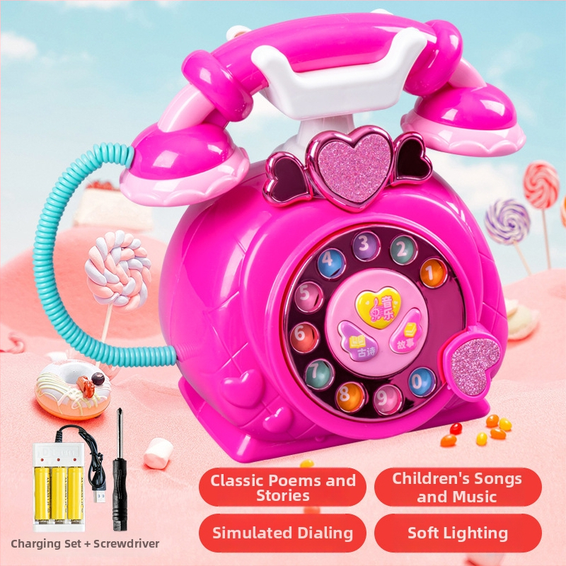 Koraszinti oktató telefon zenével és mesékkel, akkumulátoros műanyag játék, fejleszti a kéz koordinációját