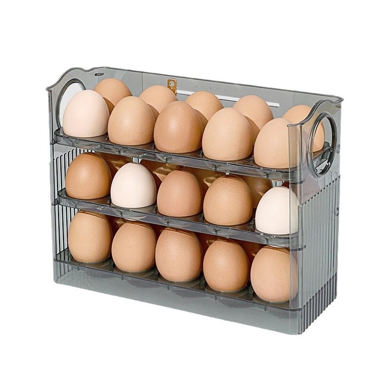 Κουτί αποθήκευσης αυγών για την πλαϊνή πόρτα του ψυγείου, αναστρέψιμος οργανωτής, PET τροφίμου
