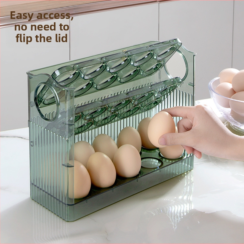 Κουτί αποθήκευσης αυγών για την πλαϊνή πόρτα του ψυγείου, αναστρέψιμος οργανωτής, PET τροφίμου
