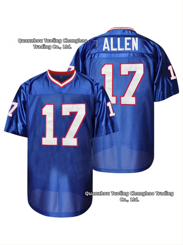 Americký futbalový dres — retro vyšívaný, sieťovaný (Všetky ročné obdobia, muži, dospelí, polyester, 100%)