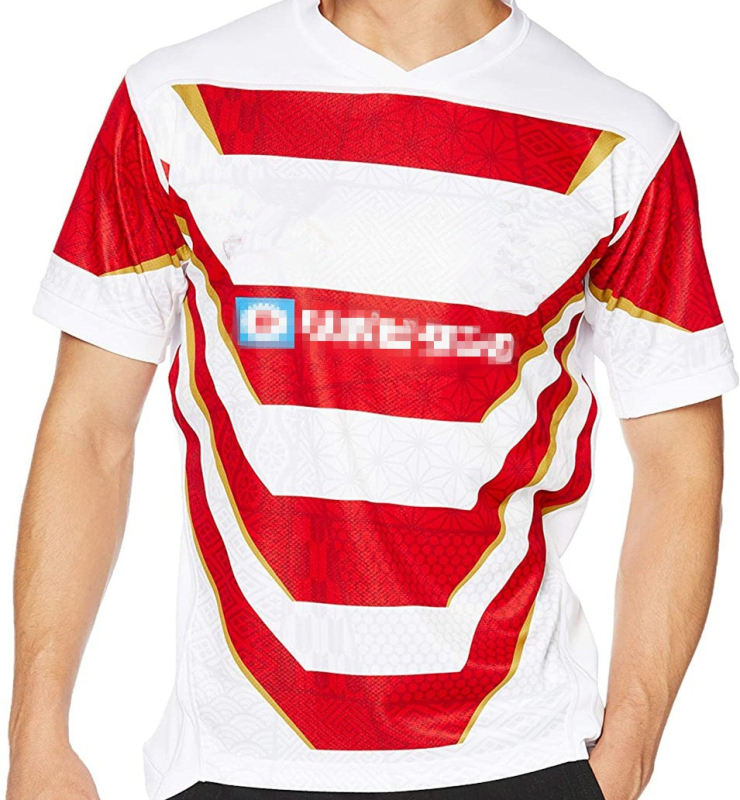 Регби домашна фланелка на японския отбор, унисекс, за възрастни, есен, солиден дизайн, 100% полиестер