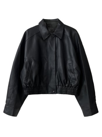 Γυναικείο PU δερμάτινο τζάκετ σε στυλ Χονγκ Κονγκ, άνετη γραμμή, φερμουάρ