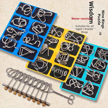 Kongming Lock – puzzle s devet prstenova, 1 set, za uzrast 14+, Yihaoya brend