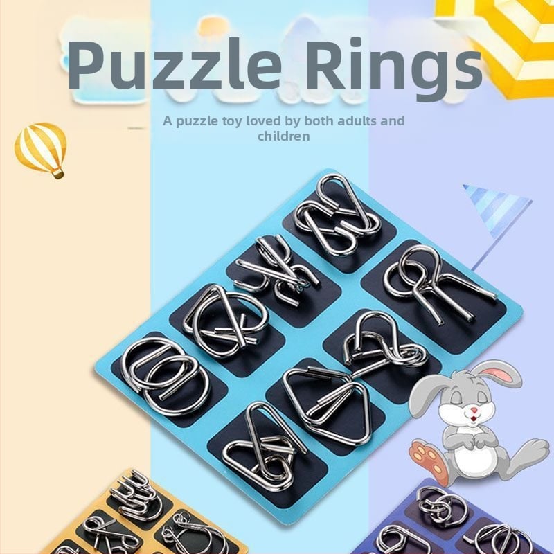 Kongming Lock – puzzle s devet prstenova, 1 set, za uzrast 14+, Yihaoya brend