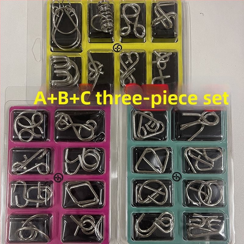 Kongming Lock – puzzle s devet prstenova, 1 set, za uzrast 14+, Yihaoya brend