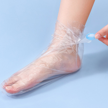 Jednokratne čarape za stopala s debelom maskom za njegu kože, vodootporna zaštita stopala s prozirnim filmom, plastična maska za ruke
