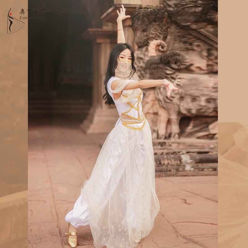 Moderan plesni kostim za scenske nastupe, ženski, smjesa kemijskih vlakana 85% poliester; pogodan za plesne predstave, belly dance, folklorni ples i anime RPG; sve sezone