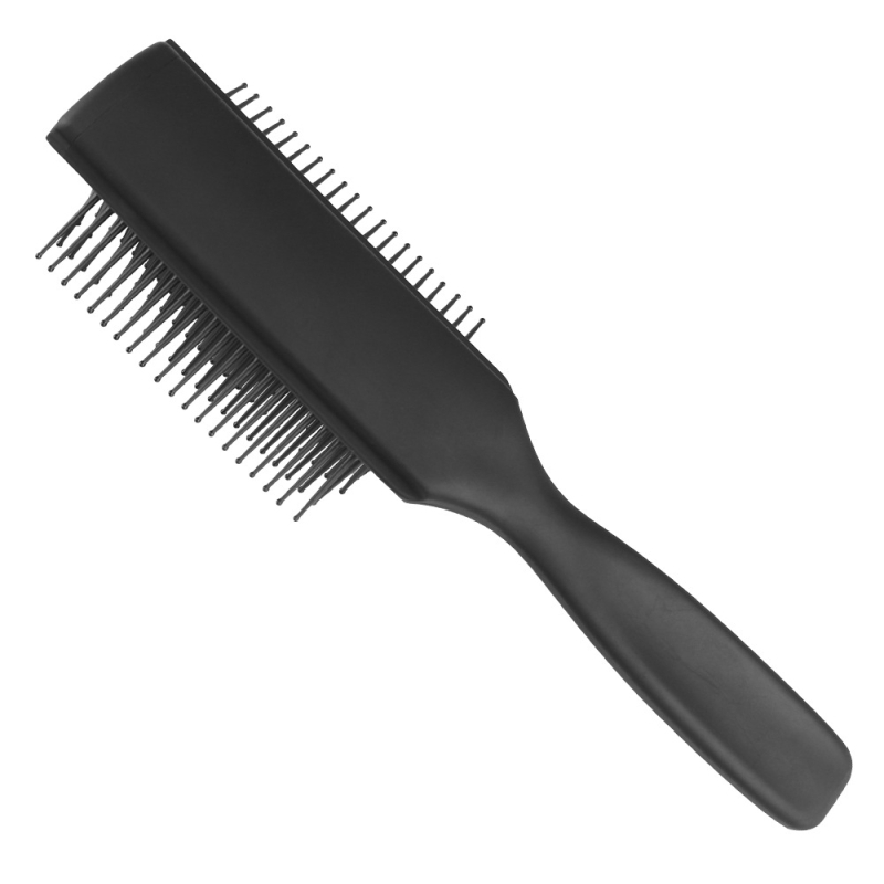 Hajformázó fésű göndör hajra, kilencsoros, ABS műanyag, antistatikus, masszázs