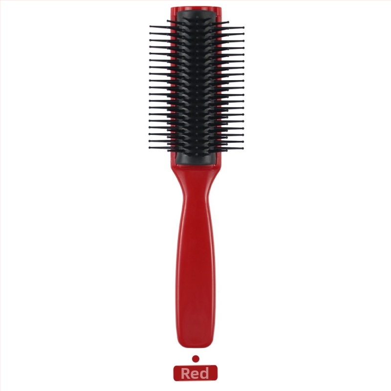 Hrebeň na styling vlasov pre kučeravé vlasy, deväťradový, ABS plast, antistatický, masáž