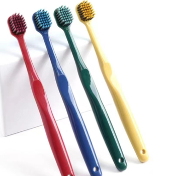 Еднократна четка за зъби с широка глава за възрастни, разградима, с печат на лого, персонализирано обработване