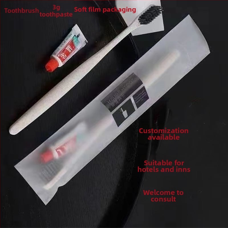 Еднократна четка за зъби с широка глава за възрастни, разградима, с печат на лого, персонализирано обработване