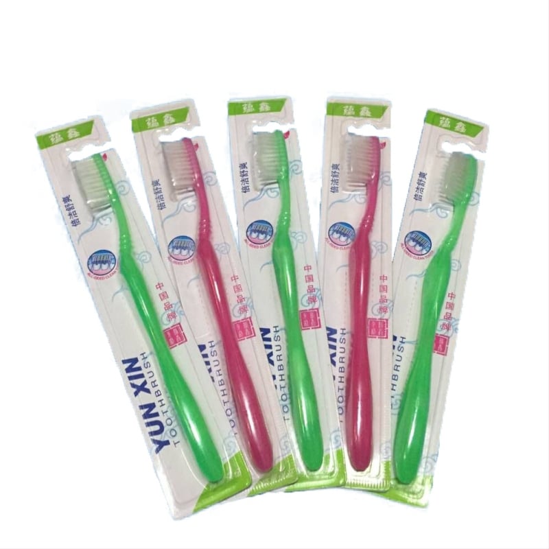 Еднократна четка за зъби с широка глава за възрастни, разградима, с печат на лого, персонализирано обработване
