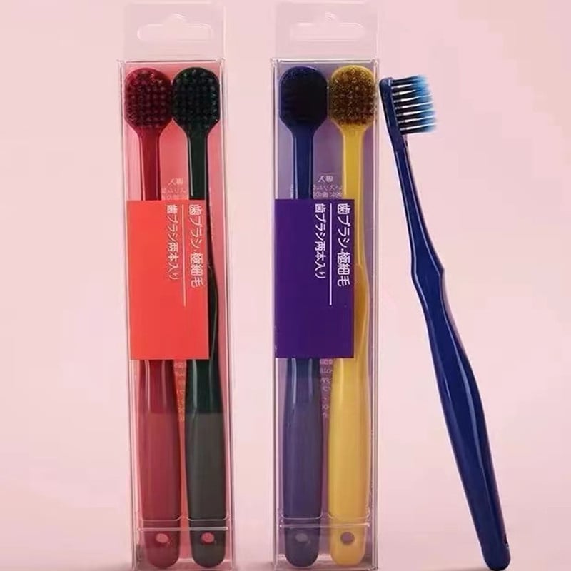 Еднократна четка за зъби с широка глава за възрастни, разградима, с печат на лого, персонализирано обработване