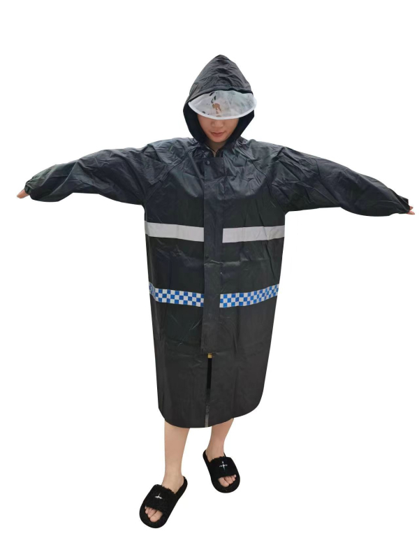 Hosszú esőponcsó felnőttnek, fényvisszaverő dizájn, Oxford anyag, PVC vízálló réteg, testreszabás