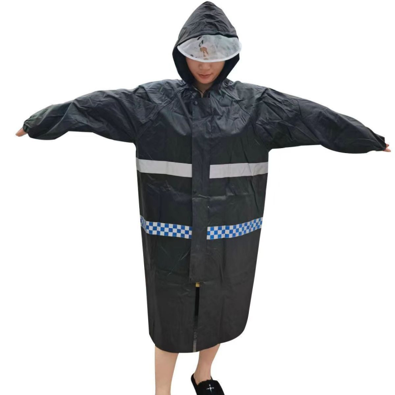 Hosszú esőponcsó felnőttnek, fényvisszaverő dizájn, Oxford anyag, PVC vízálló réteg, testreszabás