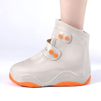 Αδιάβροχα κάλυμματα παπουτσιών με παχυσμένο διπλό πέλμα — καουτσούκ/TPU, ανθεκτικά στη φθορά, με εκτυπωμένο λογότυπο